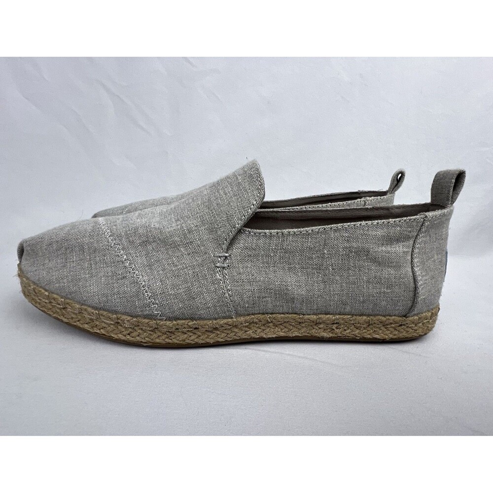 TOMS Alpargata Espadrille Gray Slub Chambray Women's 8.5 Shoes New! - Picture 5 of 10